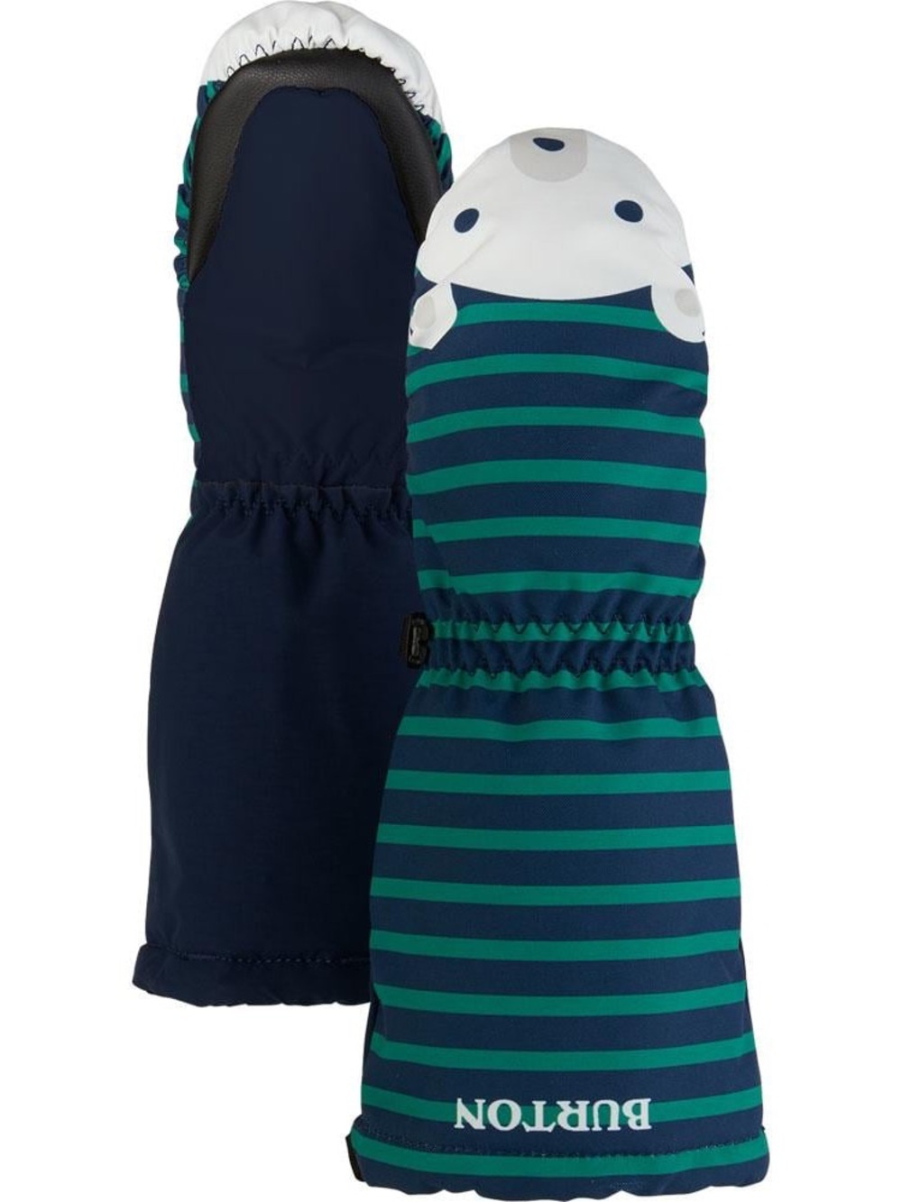 Burton Kids Navy & Teal Striped Mittens